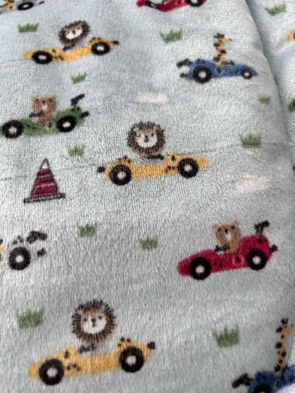 NWT Snuggle Time 2-in-1 Baby Snuggler - Light Blue with Car & Animal Print - Picture 4 of 4